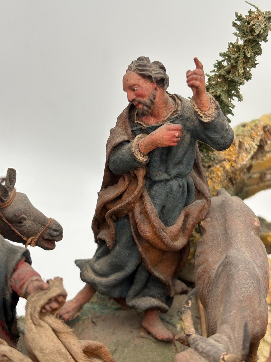 Importante crèche sicilienne à 24 personnages, par Giovanni Antonio Matera (fin du XVIIe siècle-photo-4