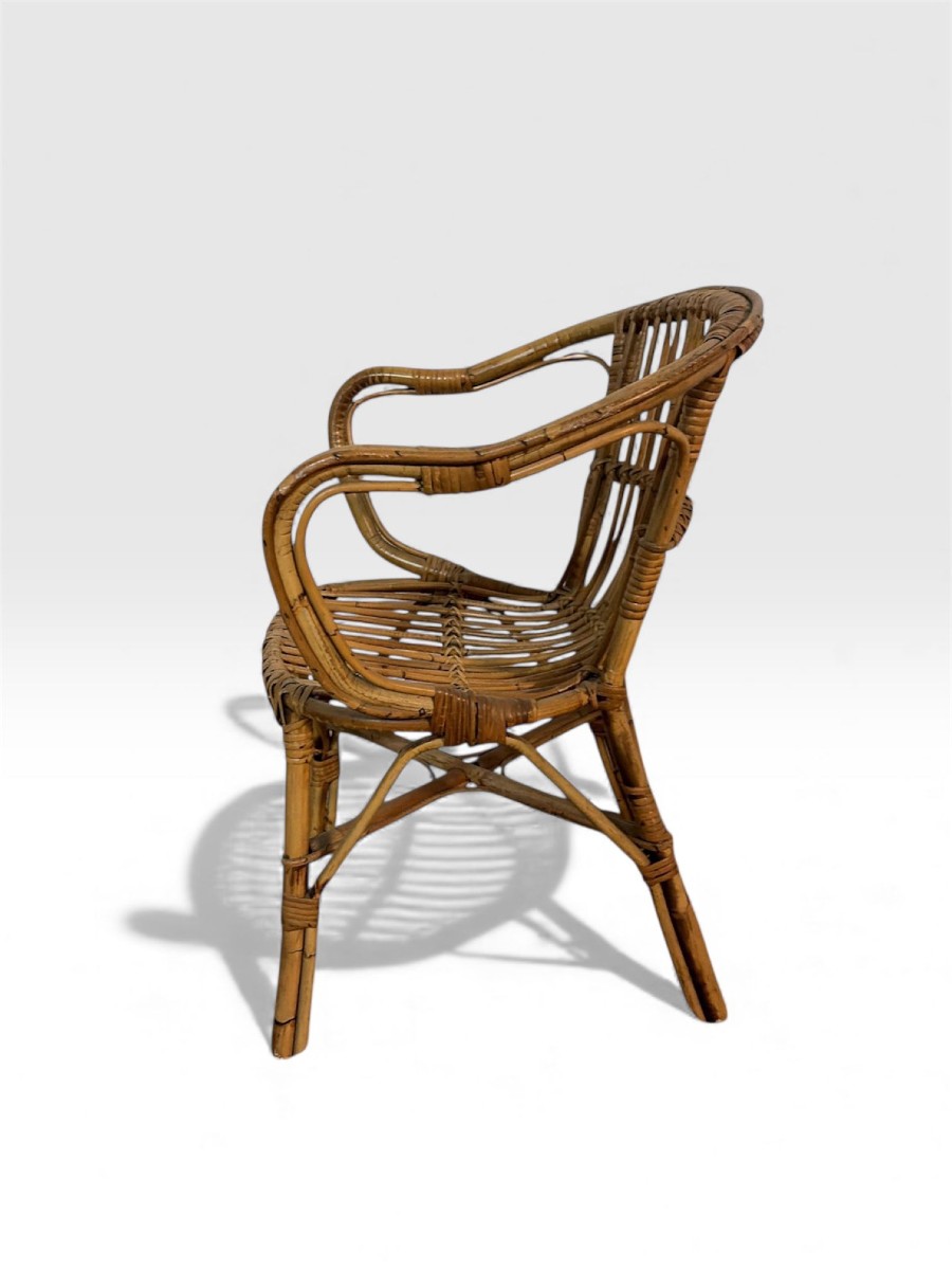 Ensemble de 4 fauteuils de jardin M753 de Gervasoni, Udine, Italie, années 1930-photo-4