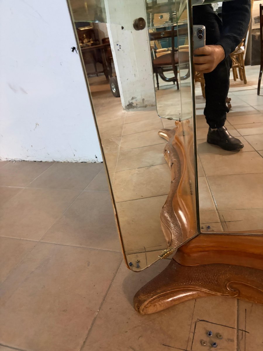 Large Italian Art Deco Mirror, 1940s-photo-3