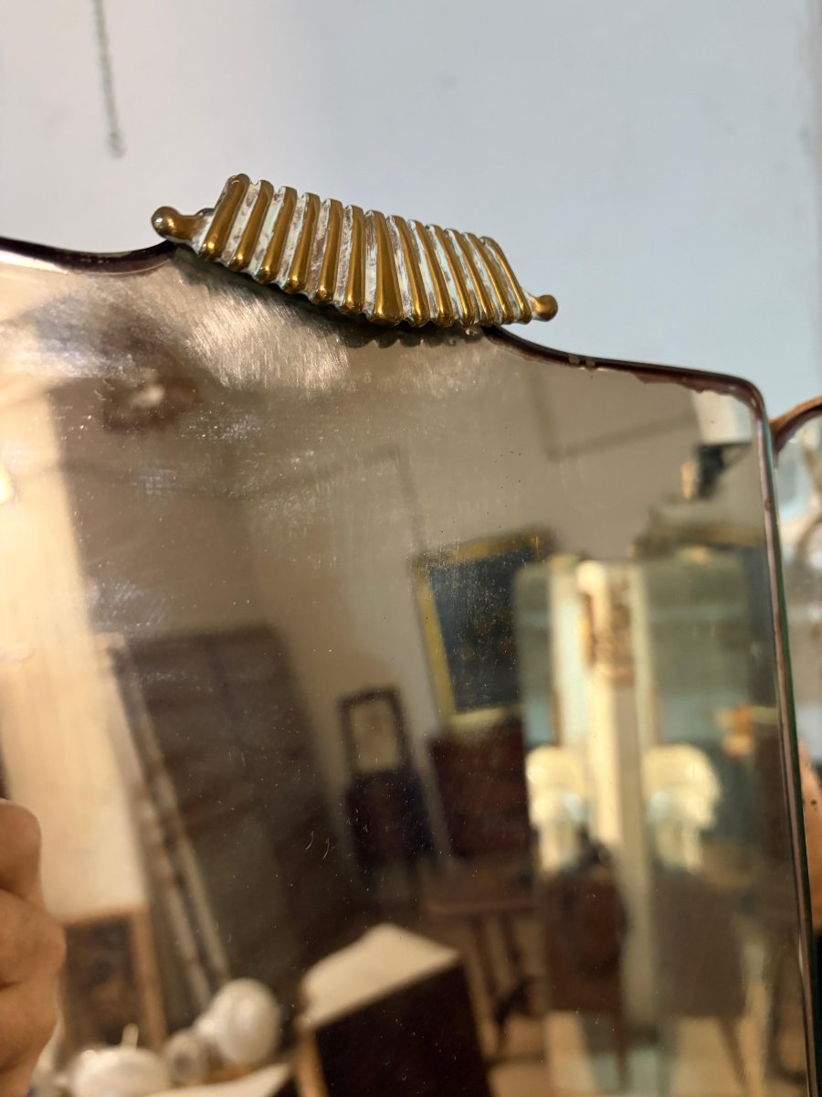 Large Italian Art Deco Mirror, 1940s-photo-3