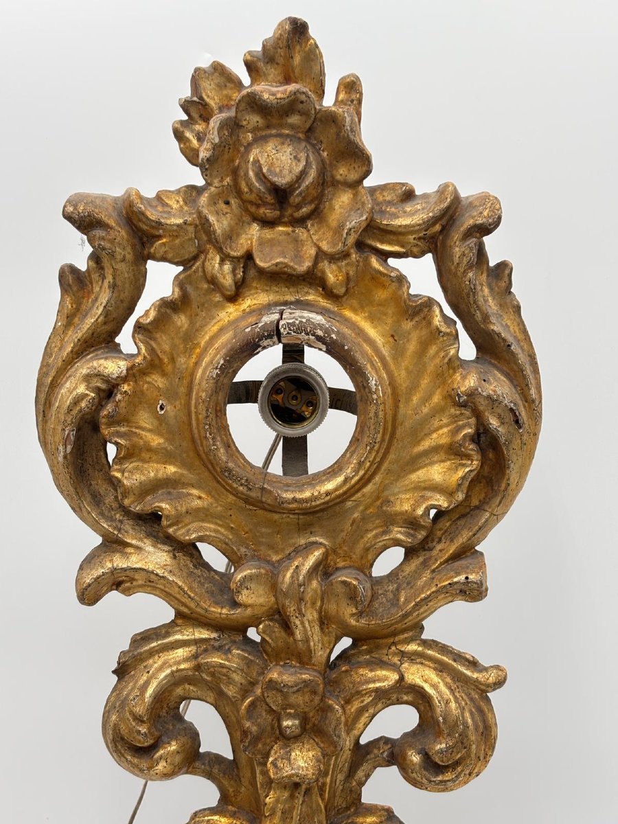 Paire de reliquaires en bois sculpté et doré – XVIIIe siècle-photo-4