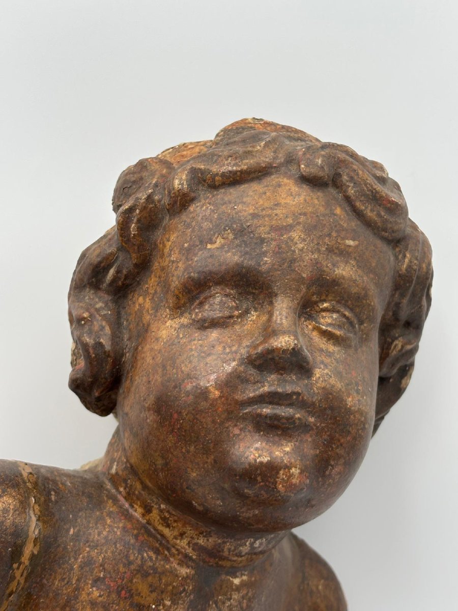 Chérubin en bois doré – Italie, XVIIIe siècle-photo-4