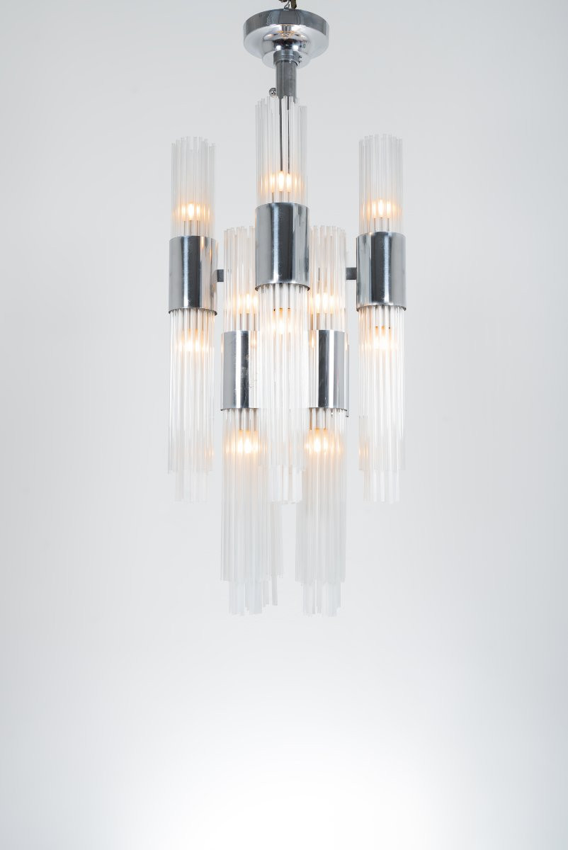 Venini Pendant Lamp, Made In Murano. Italy, 1970.-photo-2