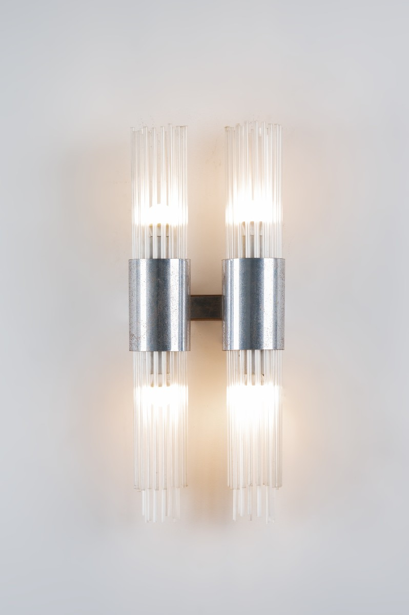 Venini, Wall Lamps, Produced In Murano, Italy, 1970.