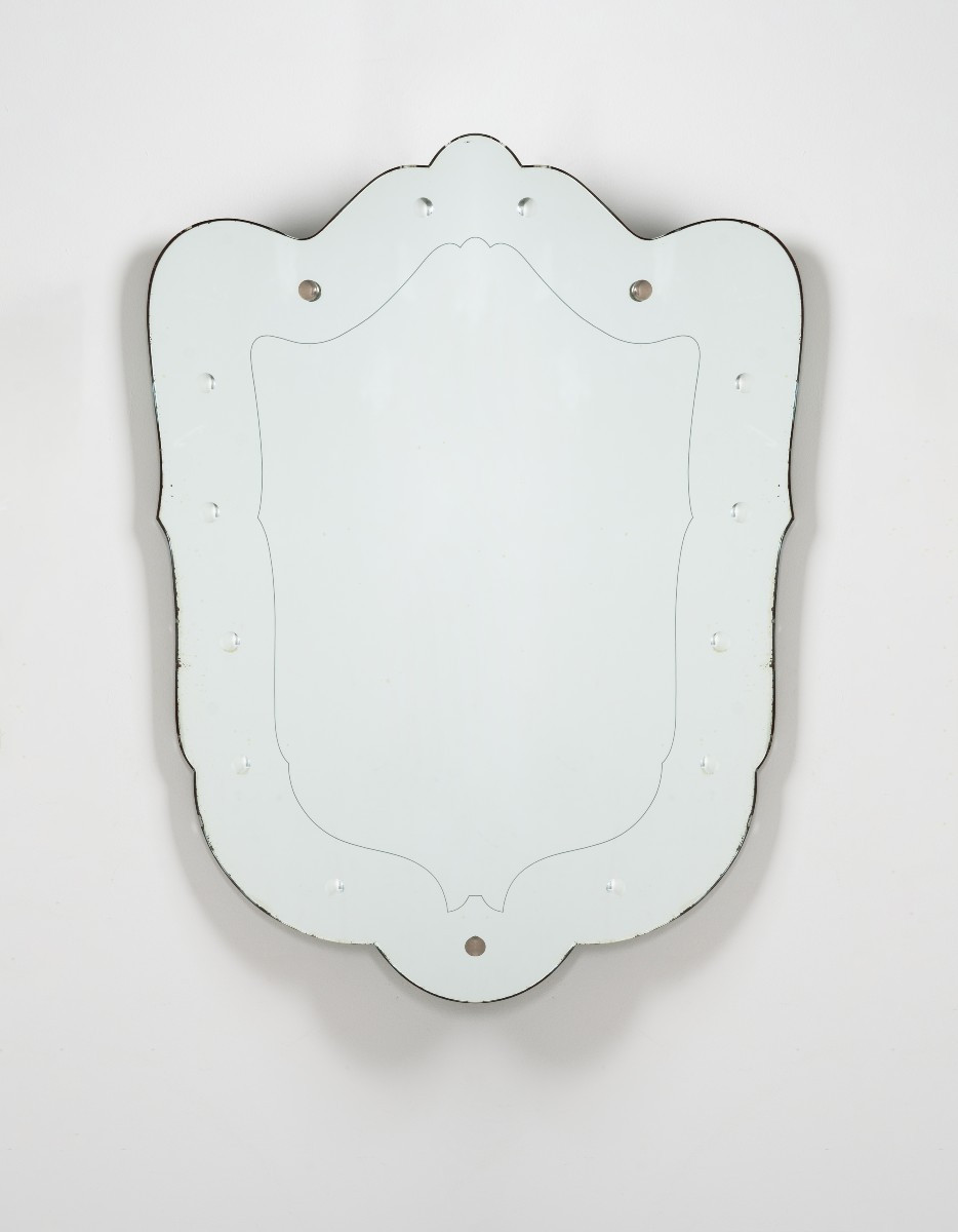 Cristal Art, Miroir mural fabriqué en Italie en 1950