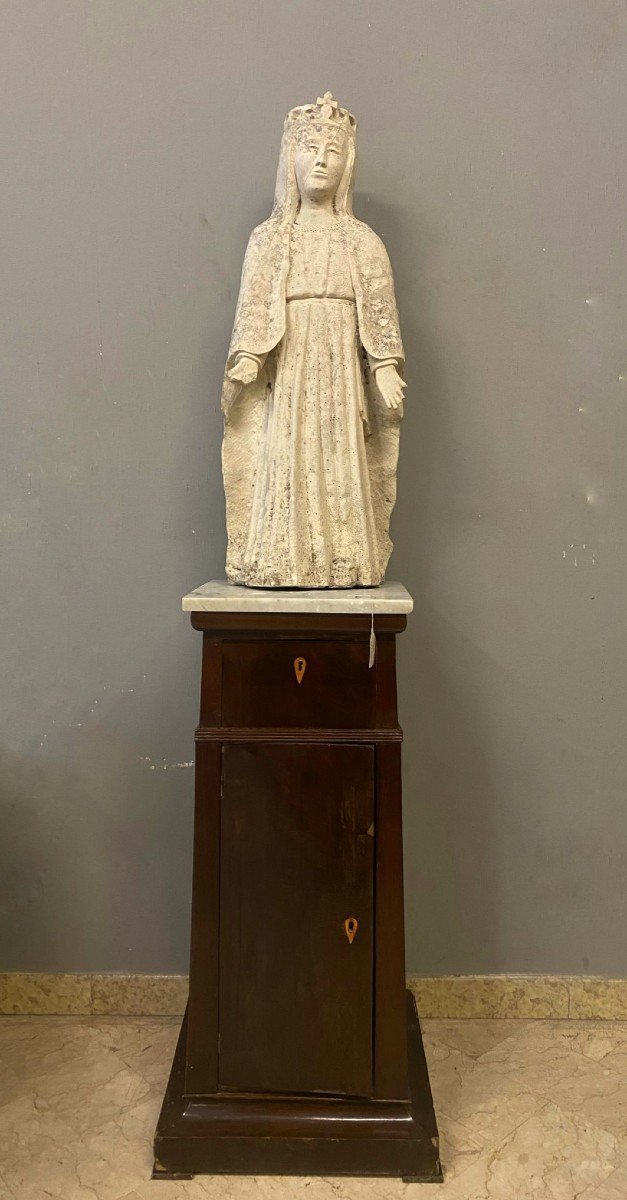 Standing Virgin In Stone – Central Italy, Between The End Of The 14th And The Beginning Of The -photo-1