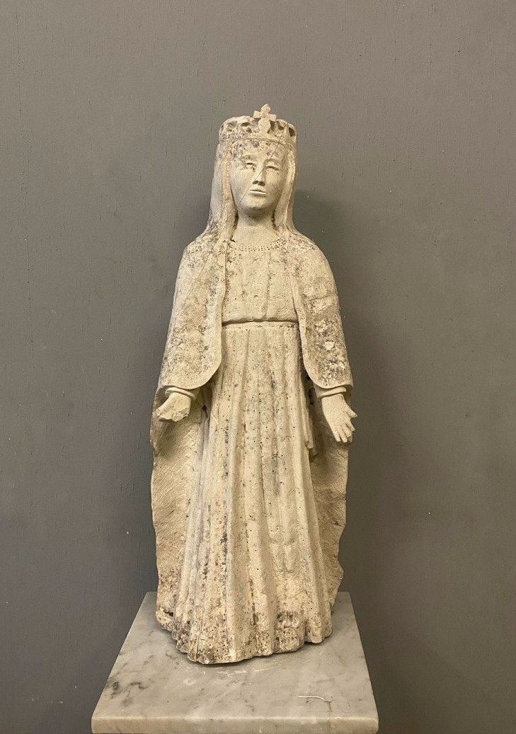 Standing Virgin In Stone – Central Italy, Between The End Of The 14th And The Beginning Of The 