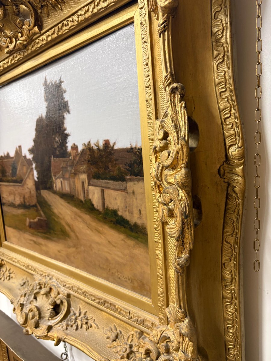 Albert Trotteyn (1868–1941) – “village Street” – French Rural Landscape, Oil On Canvas-photo-1