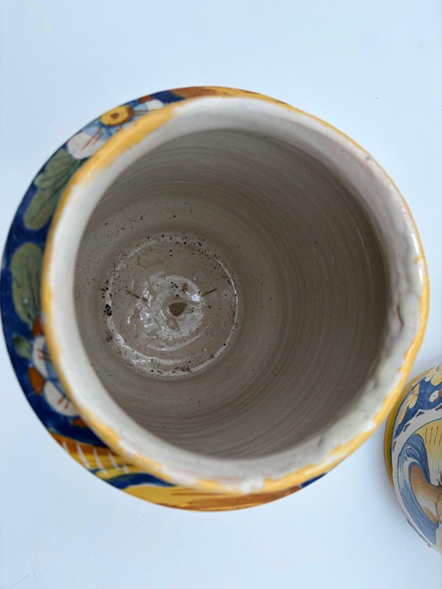 Paire De Cylindres « Caltagirone» XVIIIe Siècle-photo-1