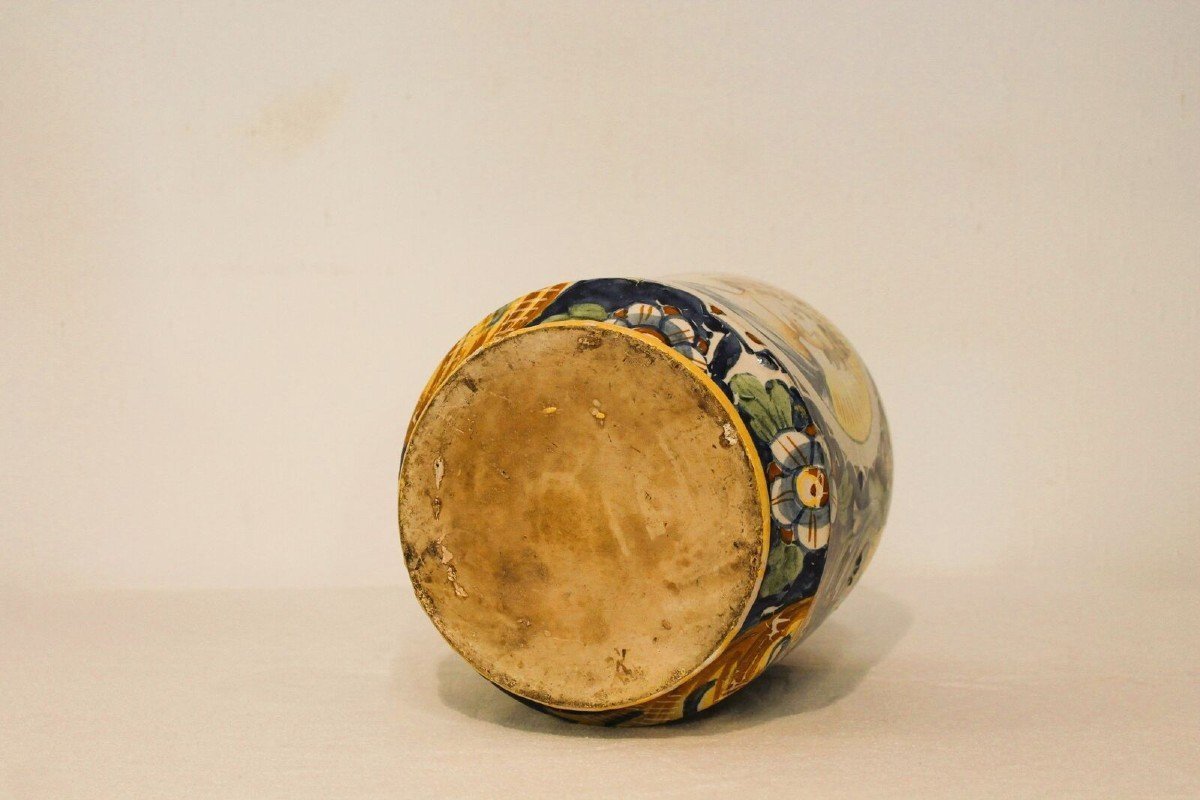 Paire De Cylindres « Caltagirone» XVIIIe Siècle-photo-5