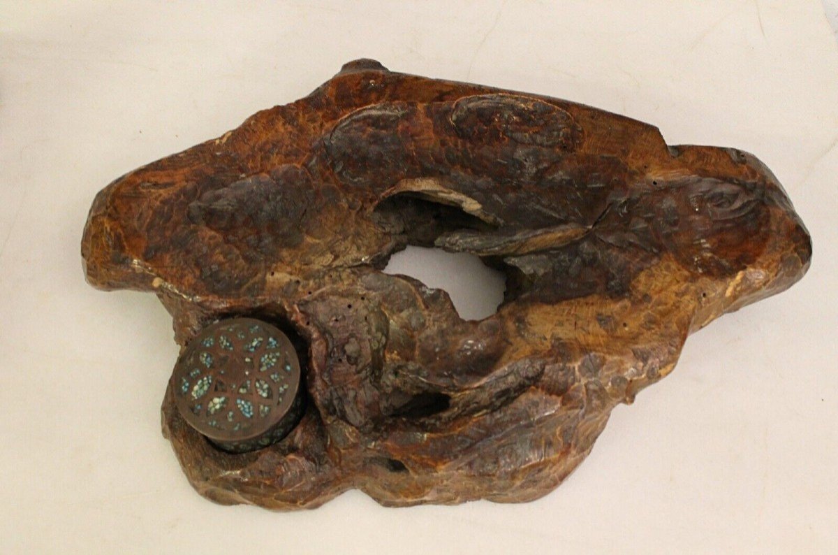 Groupe Sculptural éléphant Et Tigres  -okimono-photo-4