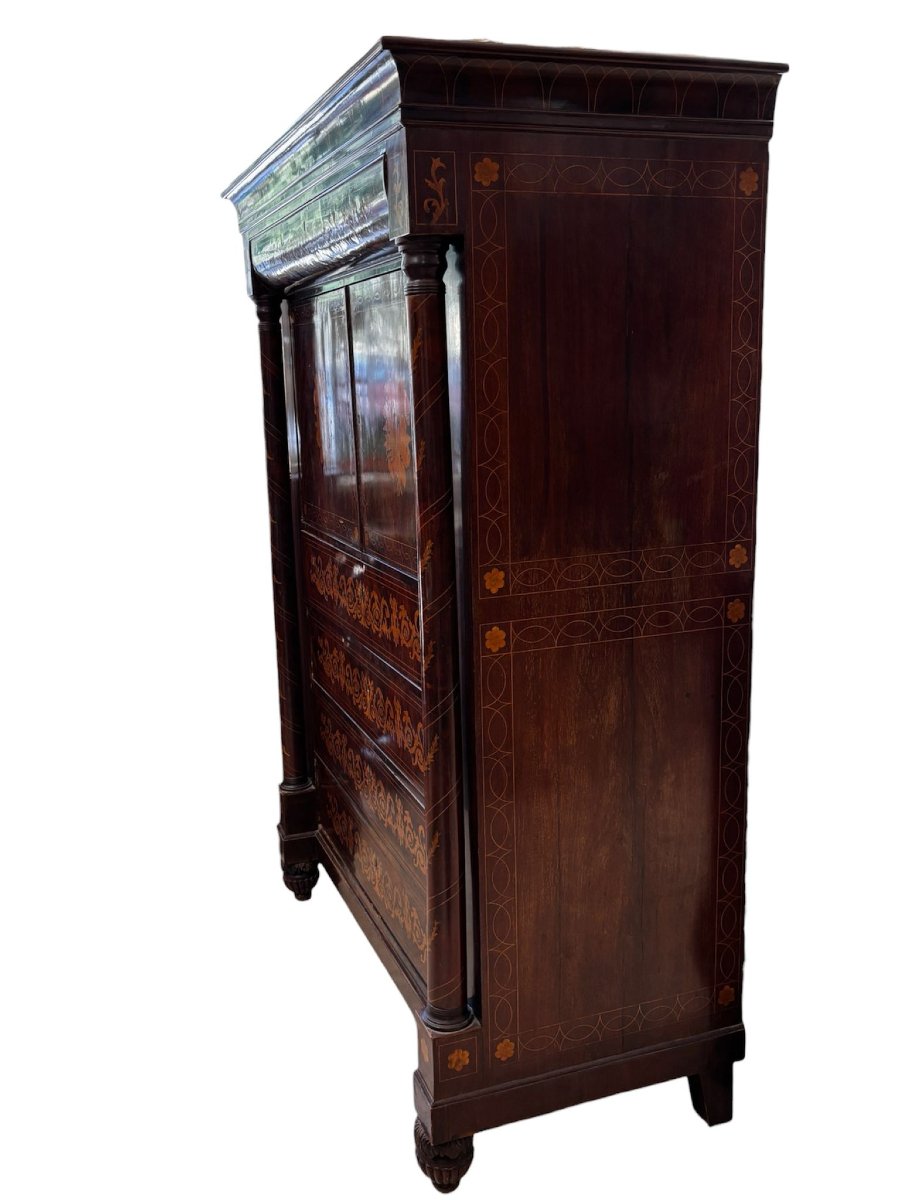 Chiffonier Charles X, ébénisterie palermitaine du XIXe siècle.-photo-4