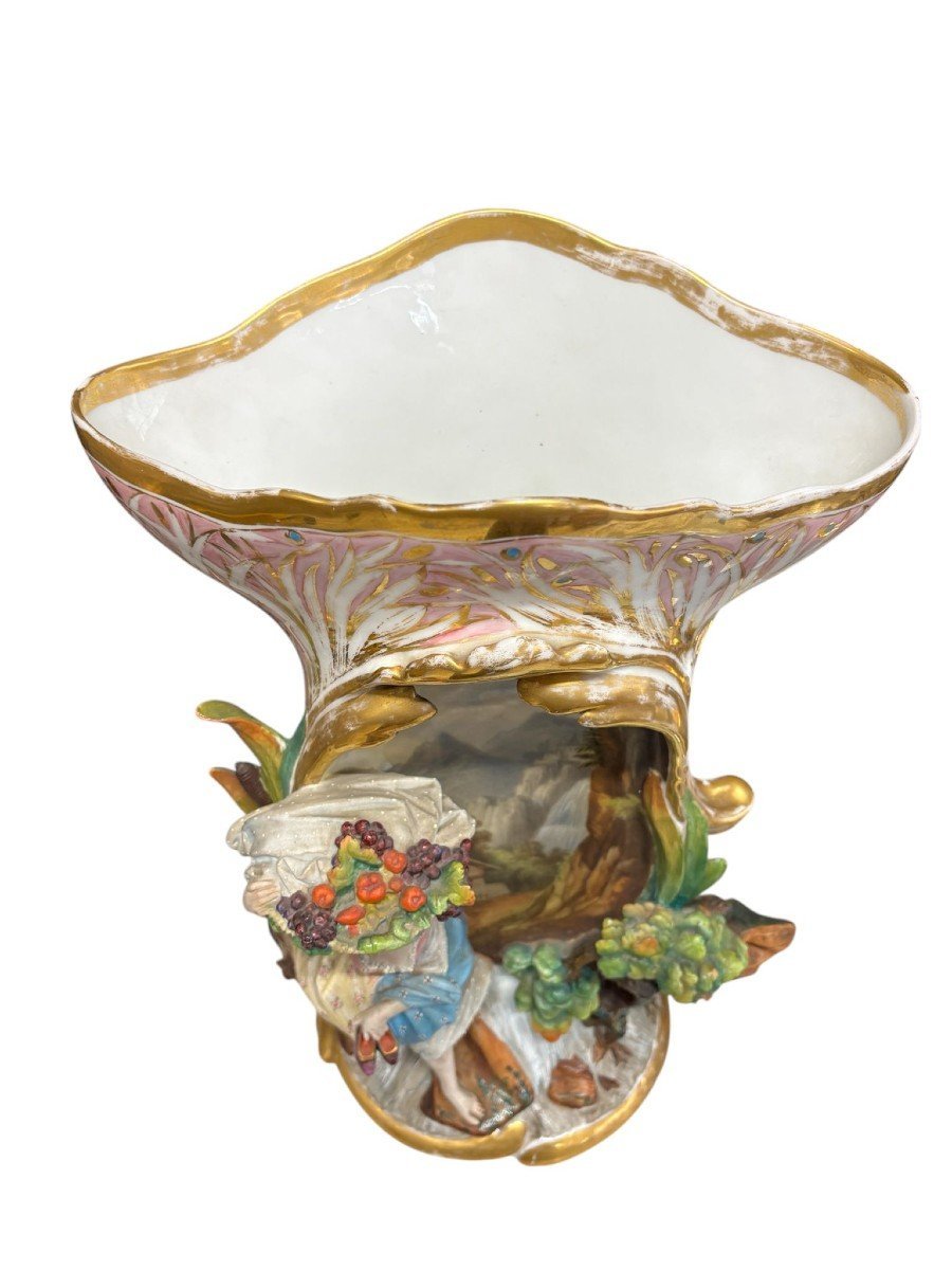 Pair Of Large Vases From Old Paris, France 1830-1860.-photo-4