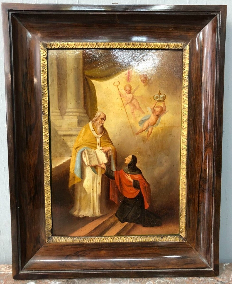 Saint Basile le Grand remet la Règle à sainte Macrine