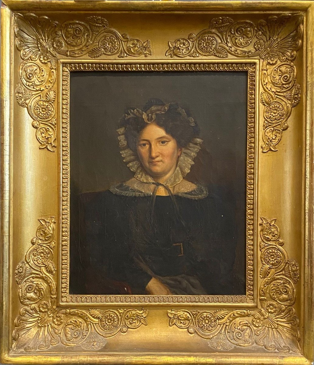 Portrait De Femme Noble XIXe Siècle.