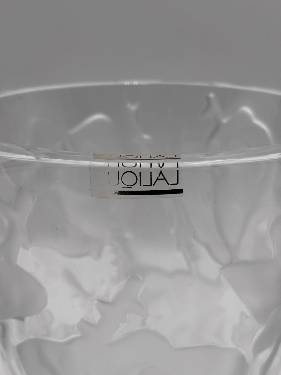 Lalique – “ispahan Rose” Vase In Satin Crystal-photo-3