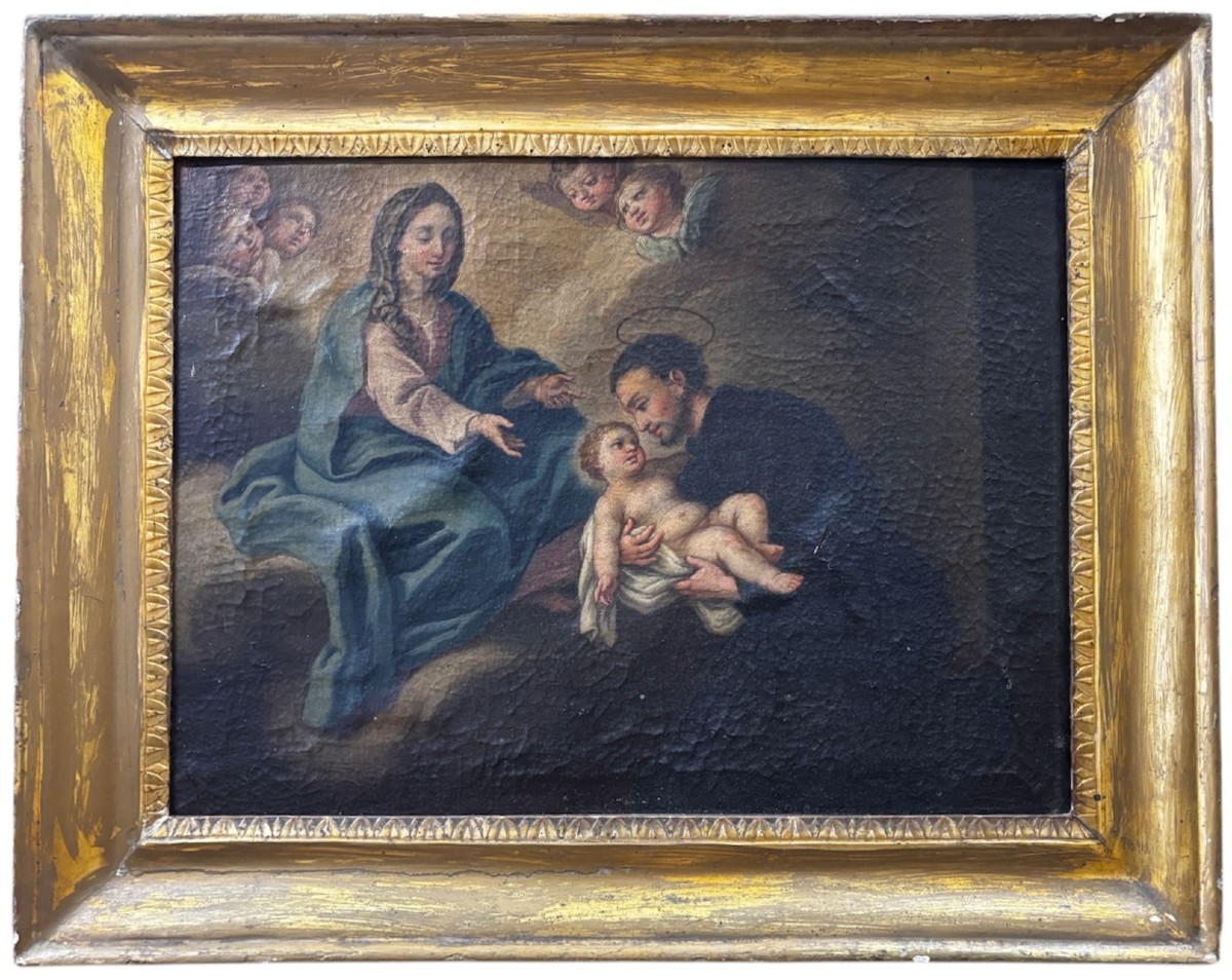 Madonna And Child With Saint Anthony, Sicily, 18th Century