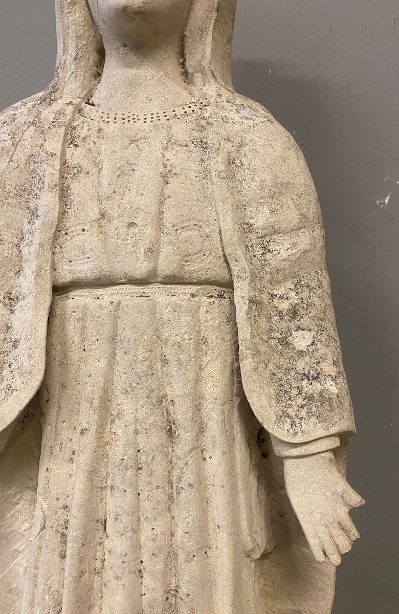 Standing Virgin In Stone – Central Italy, Between The End Of The 14th And The Beginning Of The -photo-2