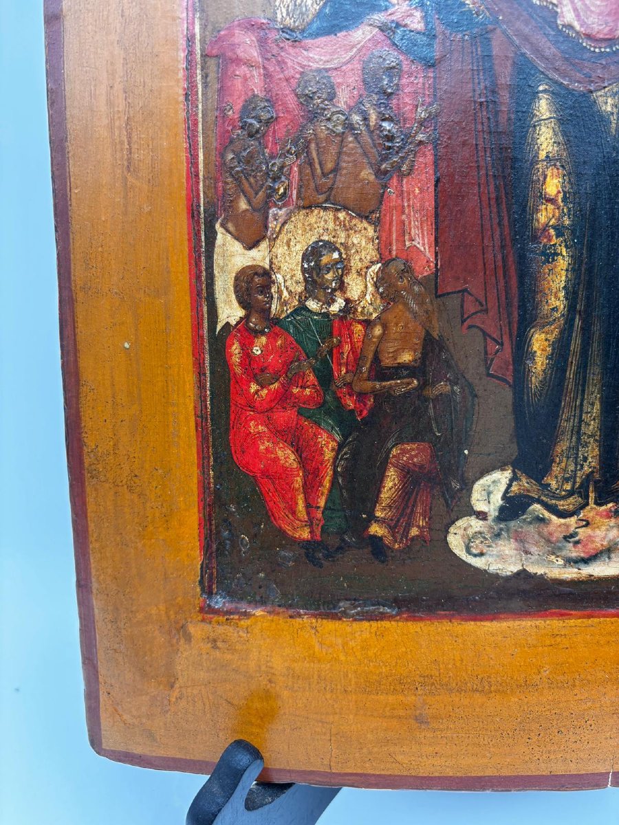 Icône russe – Mère de Dieu « Joie de tous les affligés » – XIXe siècle-photo-4