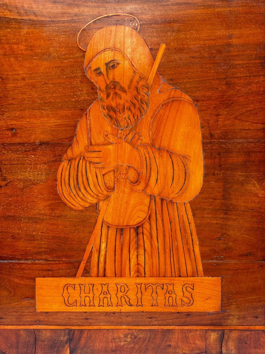 Marqueterie de bois – San Francesco di Paola – Italie du Sud – XIXe siècle-photo-3