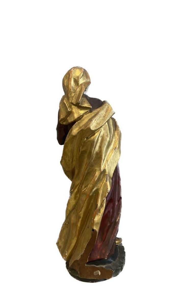 Polychrome Wooden Sculpture, Sicily, 17th Century-photo-2