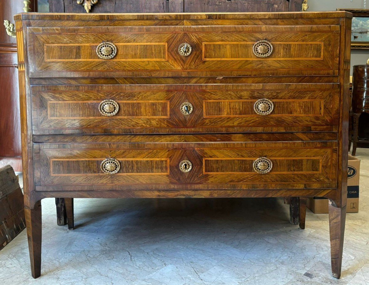 Sicilian Chest Of Drawers, Louis XVI Style-photo-2