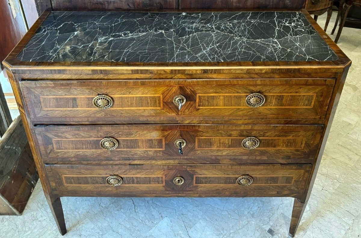 Sicilian Chest Of Drawers, Louis XVI Style