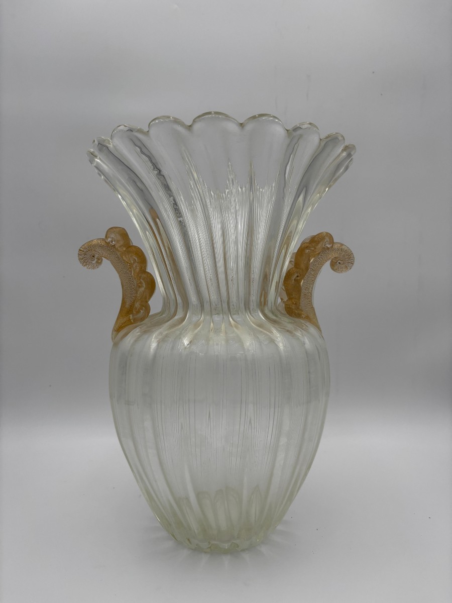Elegant Murano Glass Vase 