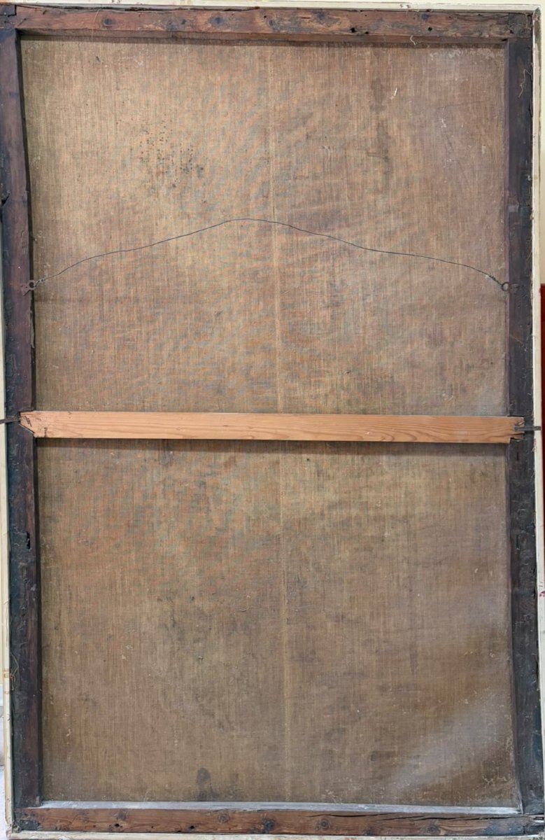 Le Couronnement de la Vierge  École sicilienne, XVIIIe siècle Huile sur toile-photo-1