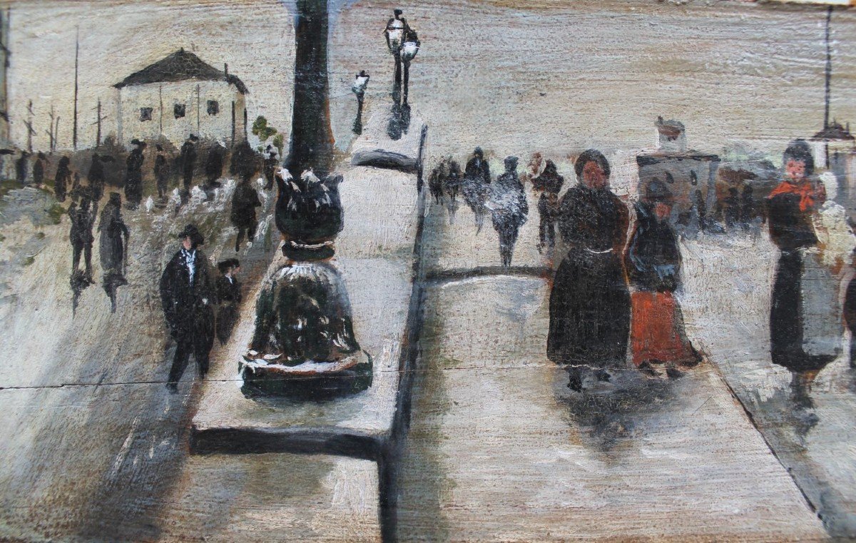 Attilio Pratella (1856 Lugo 1949 Napoli) Huile sur panneau-photo-2