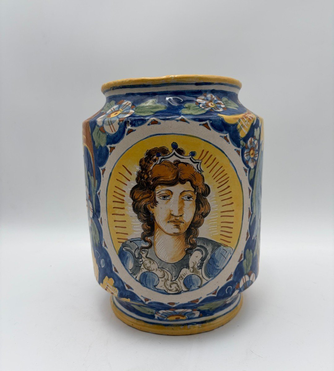 Paire De Cylindres « Caltagirone» XVIIIe Siècle-photo-2
