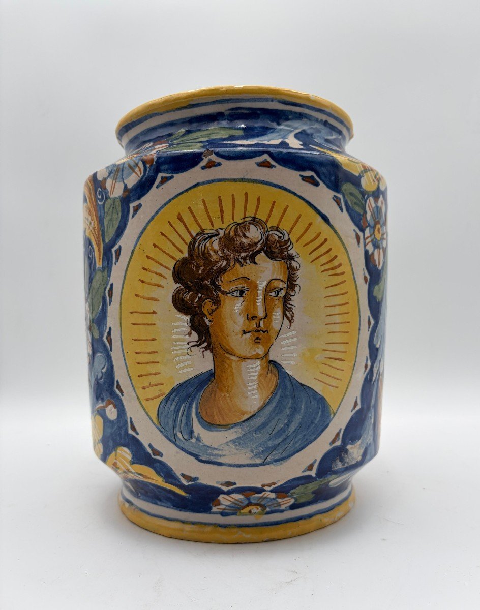 Paire De Cylindres « Caltagirone» XVIIIe Siècle-photo-6