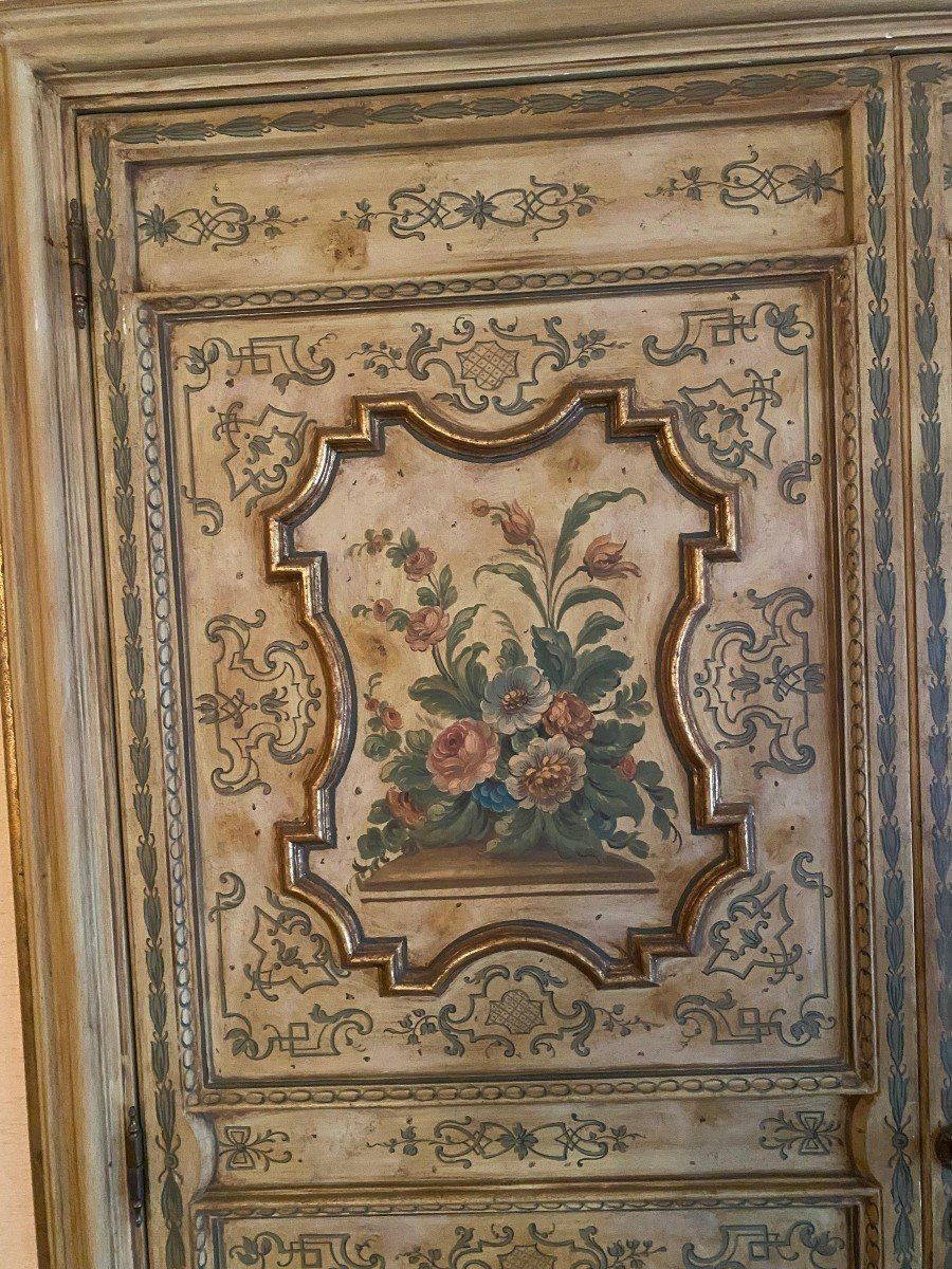  Pair Of Painted Louis XV-style Doors, Sicily-photo-3