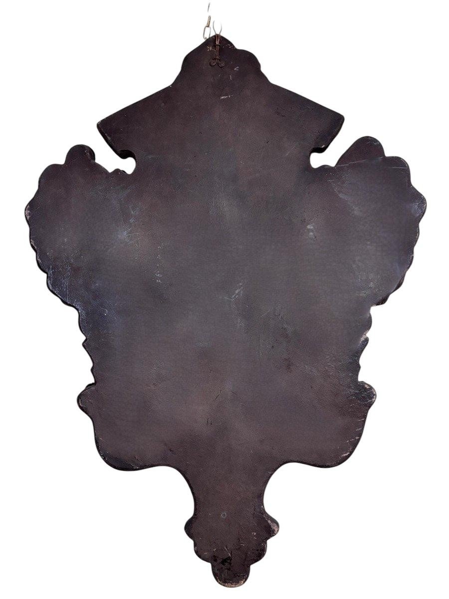 Pair Of Silver-plated Metal Mirrors, Louis XV Style-photo-3