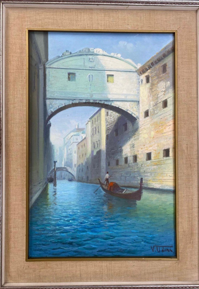 Marina De Venice , Signé Vincenzo Udine.