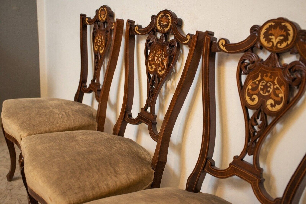 4 chaises anglaises, seconde moitié des années 1800-photo-2