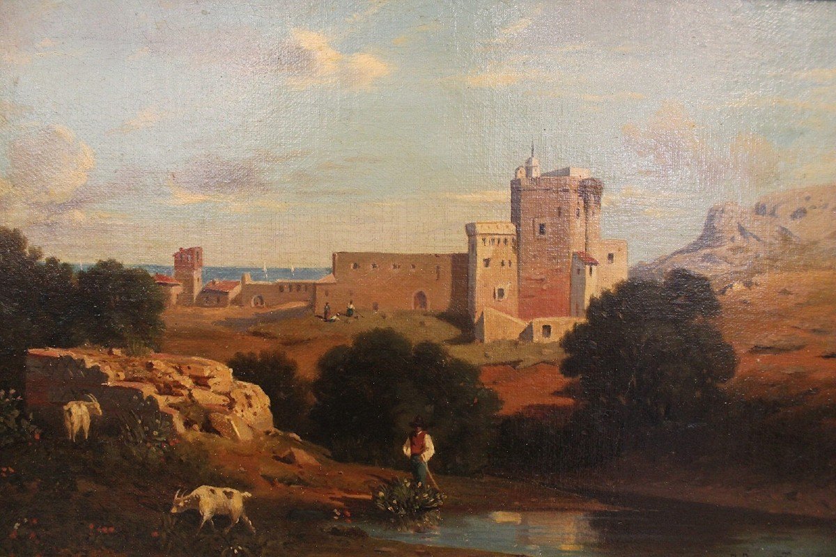 « Paysage méditerranéen », F. Alfred Bonnet.-photo-2