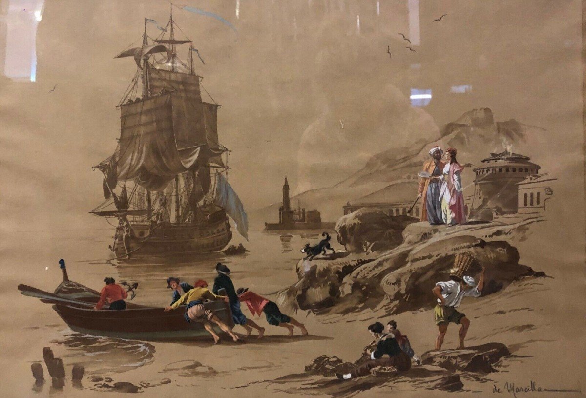Watercolor Drawing, By De Marcilla.-photo-2