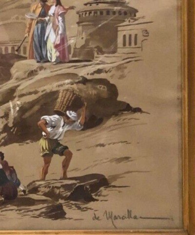 Watercolor Drawing, By De Marcilla.-photo-3