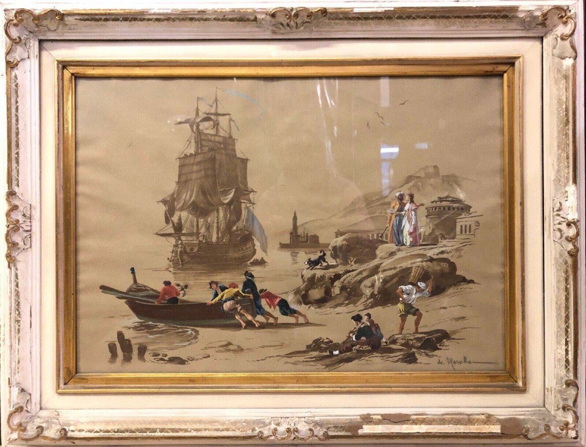 Watercolor Drawing, By De Marcilla.