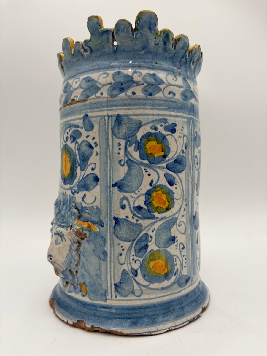 Caltagirone Majolica Hand-washing Fountain For A Sacristy – 17th Century-photo-1