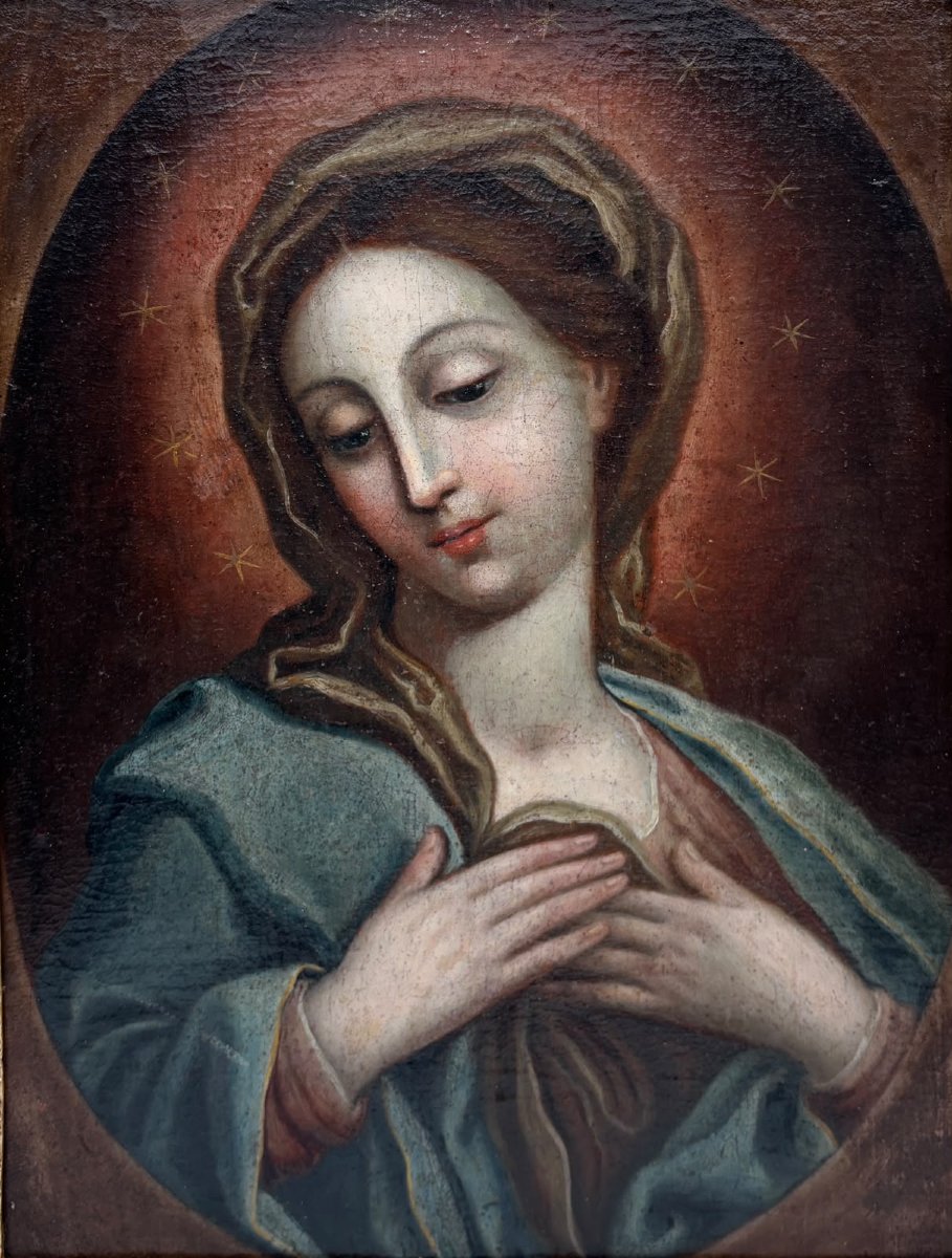 Madonna In Prayer, 18th-century Sicilian School.-photo-2