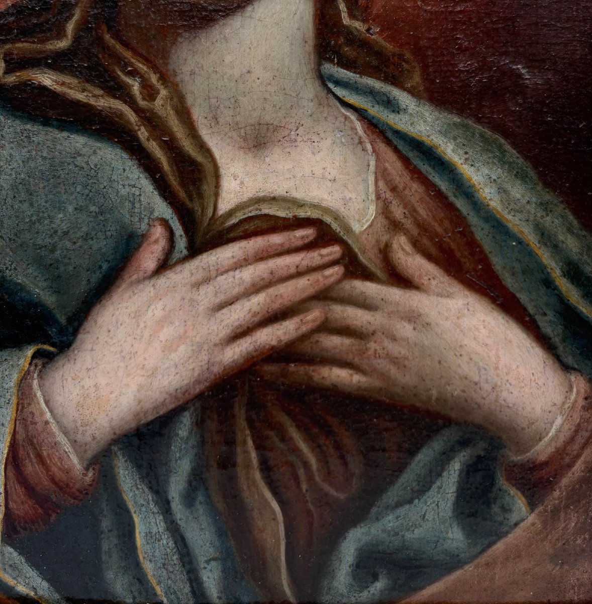 Madonna In Prayer, 18th-century Sicilian School.-photo-4