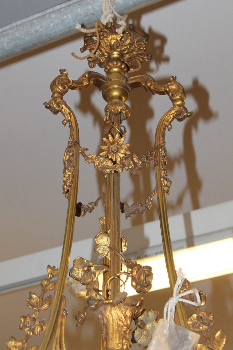 Lustre à 4 Lumières, XIXe Siècle-photo-3