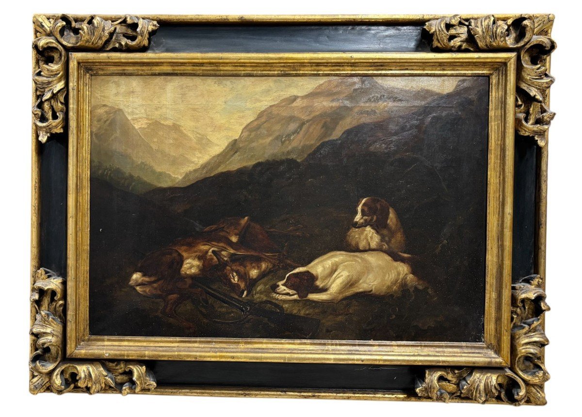 Scène De Chasse, Angleterre, Début Du XIXe Siècle.