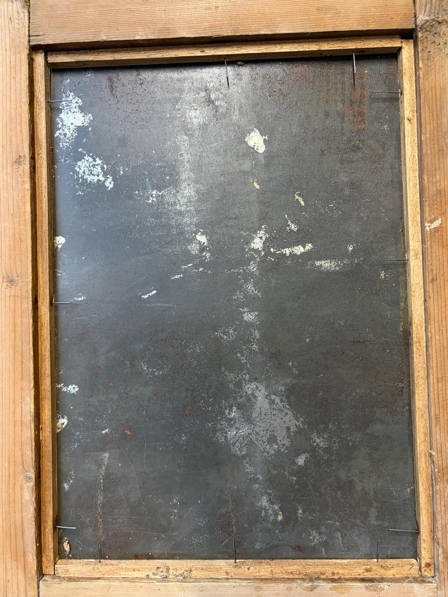 Sainte Rosalie ermite – Ancienne peinture sicilienne à l’huile sur métal – XVIIIe/XIXe siècle-photo-3
