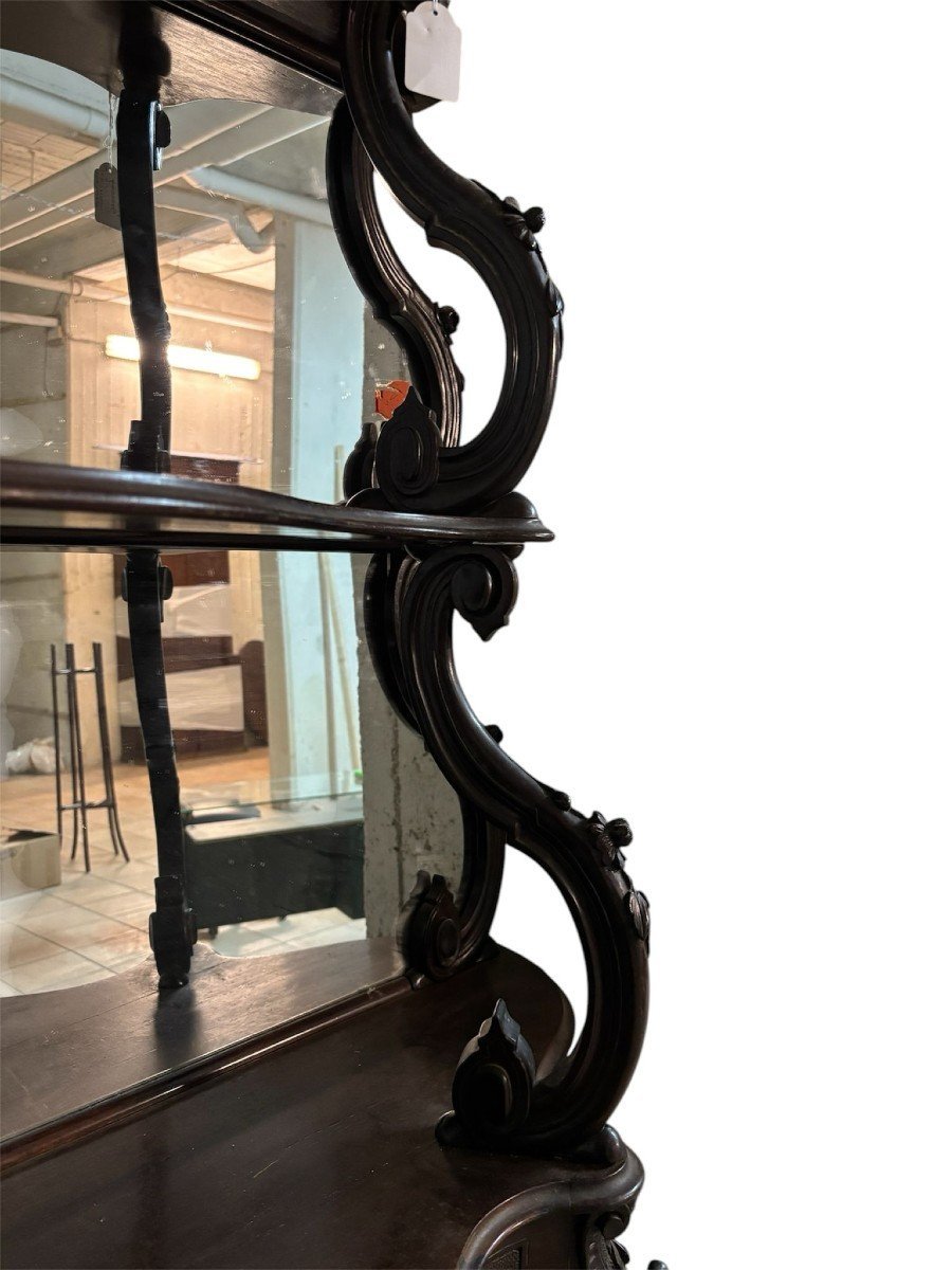 Console En Palissandre Avec Miroirs.-photo-4