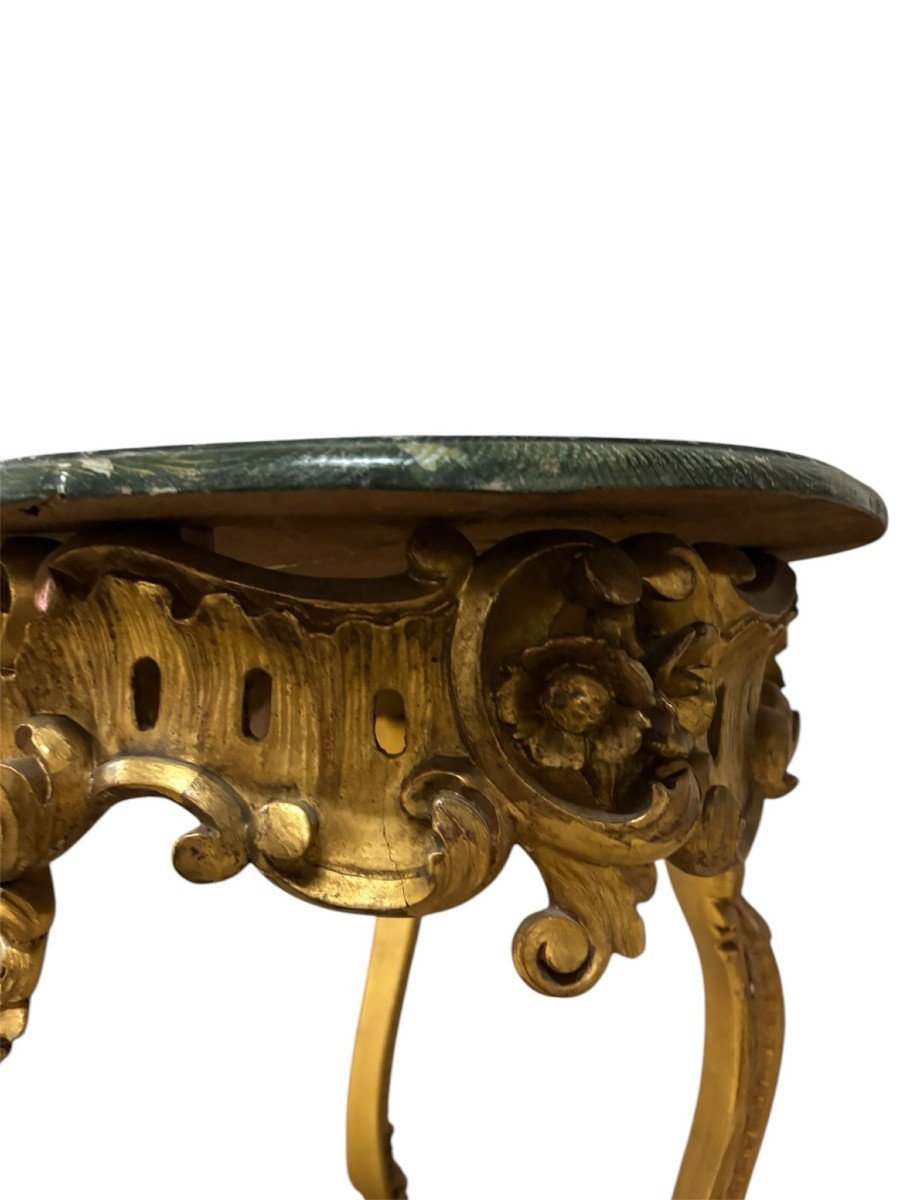 Table basse de style Louis XV en or pur-photo-1