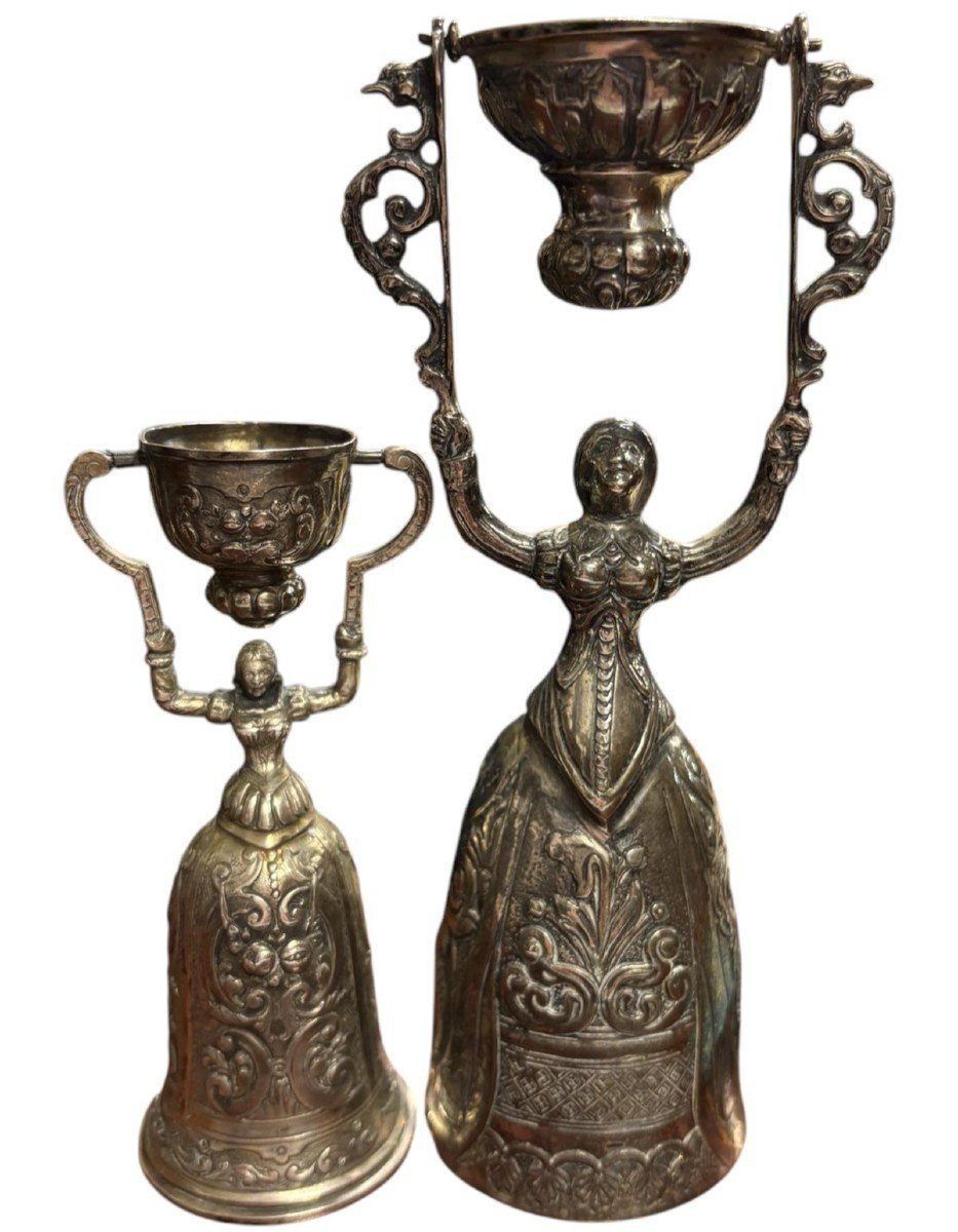 Coupe De Mariage Allemande En Argent De Style Baroque, XIXe Siècle