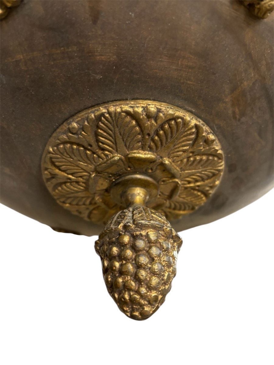 Lampadaire En Bronze, Style Impero.-photo-1